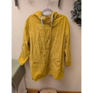Womens Yellow Hooded Jacket Lightweight plus 2x